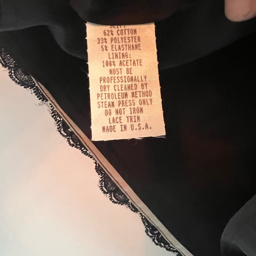 NANETTE LEPORE Women’s Tan and Black Mini Skirt with velvet and lace - size 6 - Picture 2 of 8